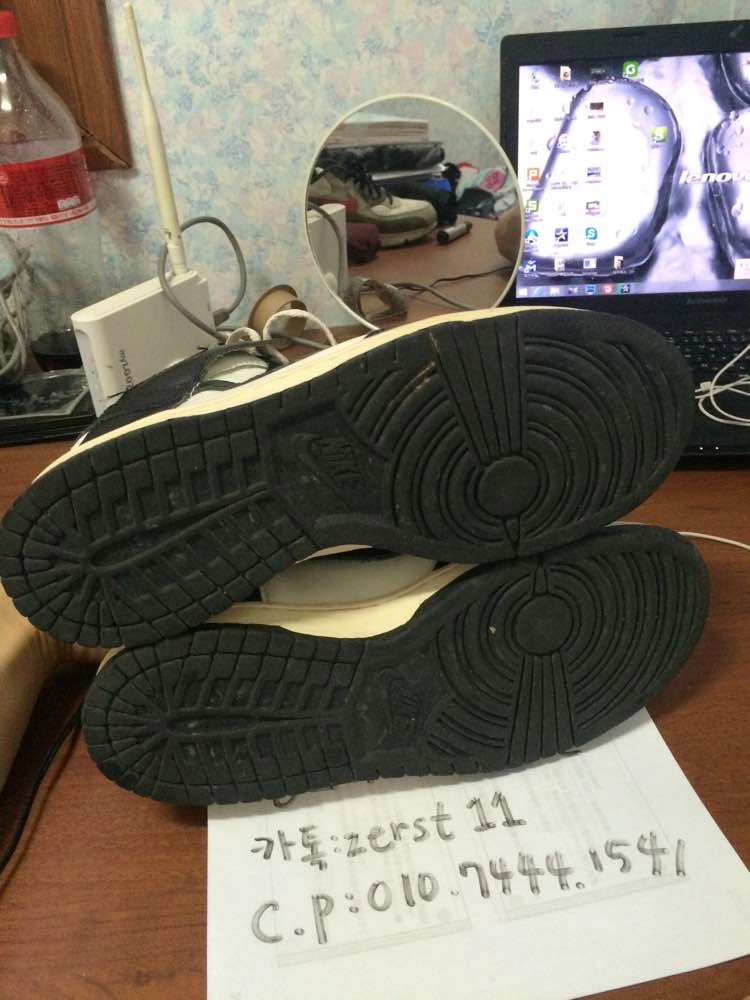 덩크하이 빈티지 검흰 260mm 이미지