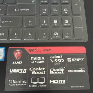 게이밍노트북 msi gl62팝니다