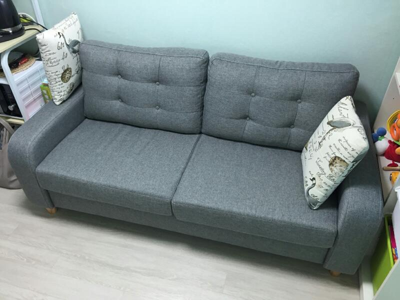 3인용 패브릭 소파 (상태좋음)--4