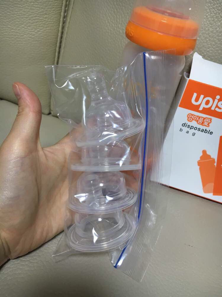 유피스 일회용젖병+비닐팩+젖꼭지+마더스분유저장팩 이미지