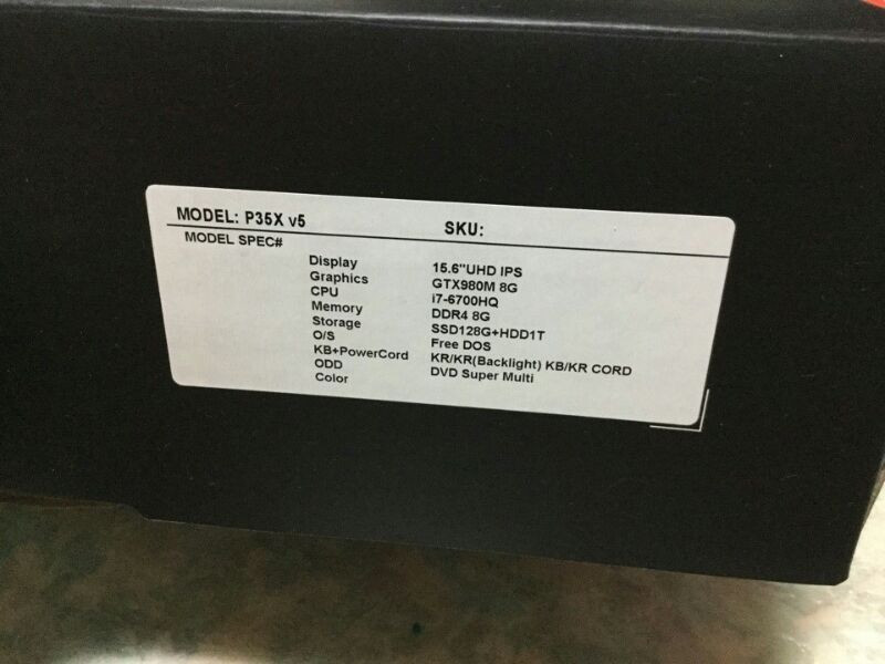 초고급게이밍(GTX980M) GIGABYTE 판타 이미지