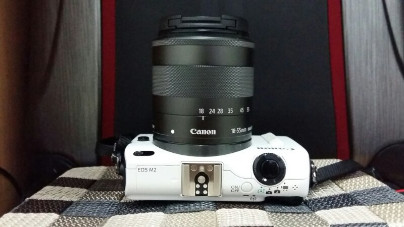 캐논 eos m2(화이트) 55mm 미러리스 카메--1