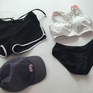 수영복 나이키모자