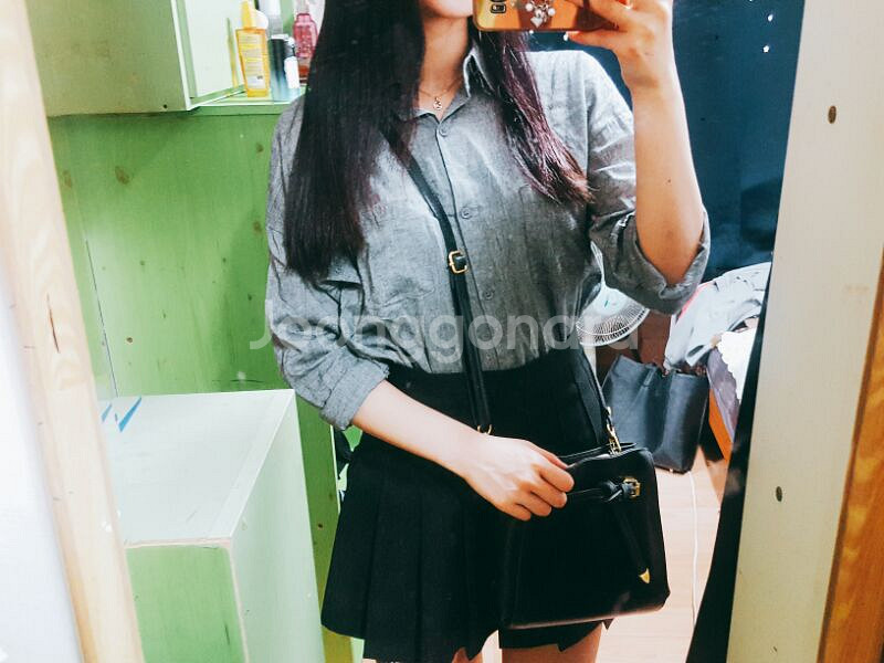 ❣에클레어bl# 순수포켓셔츠 그레이--0