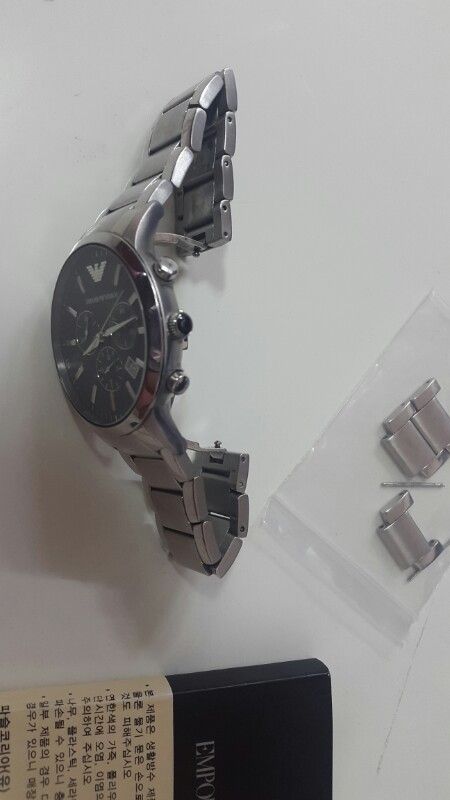 아르마니 메탈시계 (롯데백화점 구입 정품)--1