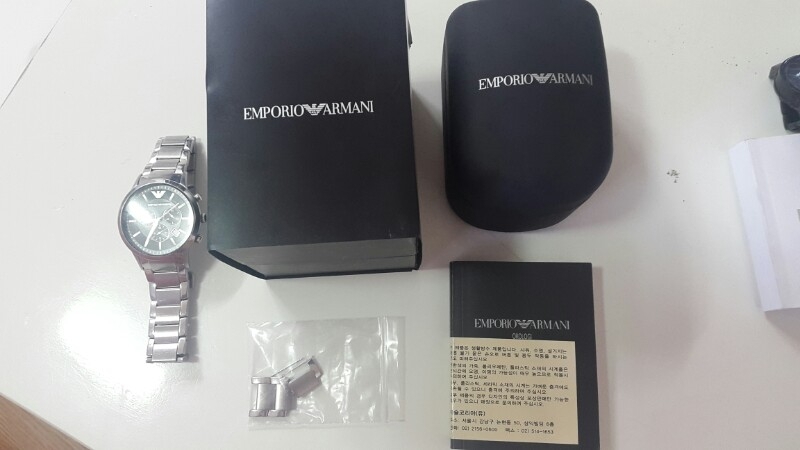 아르마니 메탈시계 (롯데백화점 구입 정품)--2