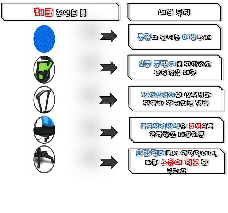 **여름맞이특가** 메쉬의자 C타입 고급형-레드색--1
