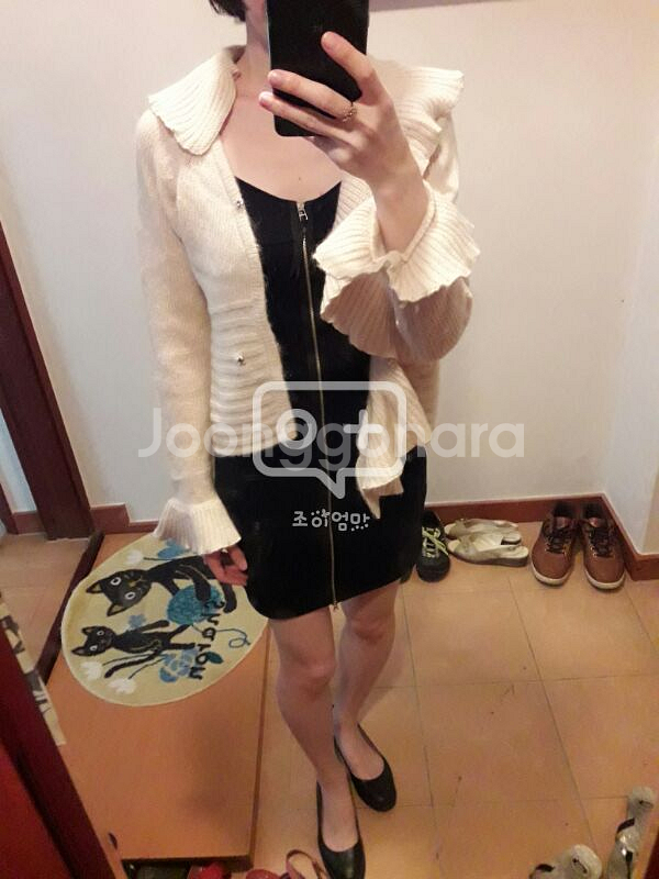 일본 Studio Paris 모헤어 프릴 니트 자--4