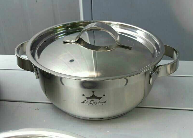 미사용 르에시앙 3중 바닥 스텐레스 6종 냄비세트 이미지