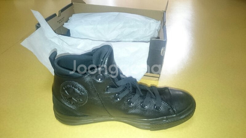 컨버스 레더 모노 블랙 245  신상품--1