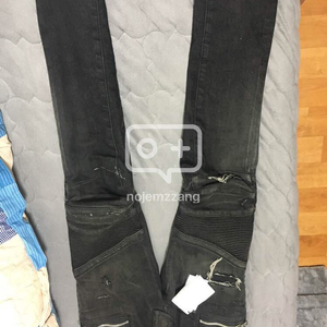 발망 앞지퍼 디스 블랙진 