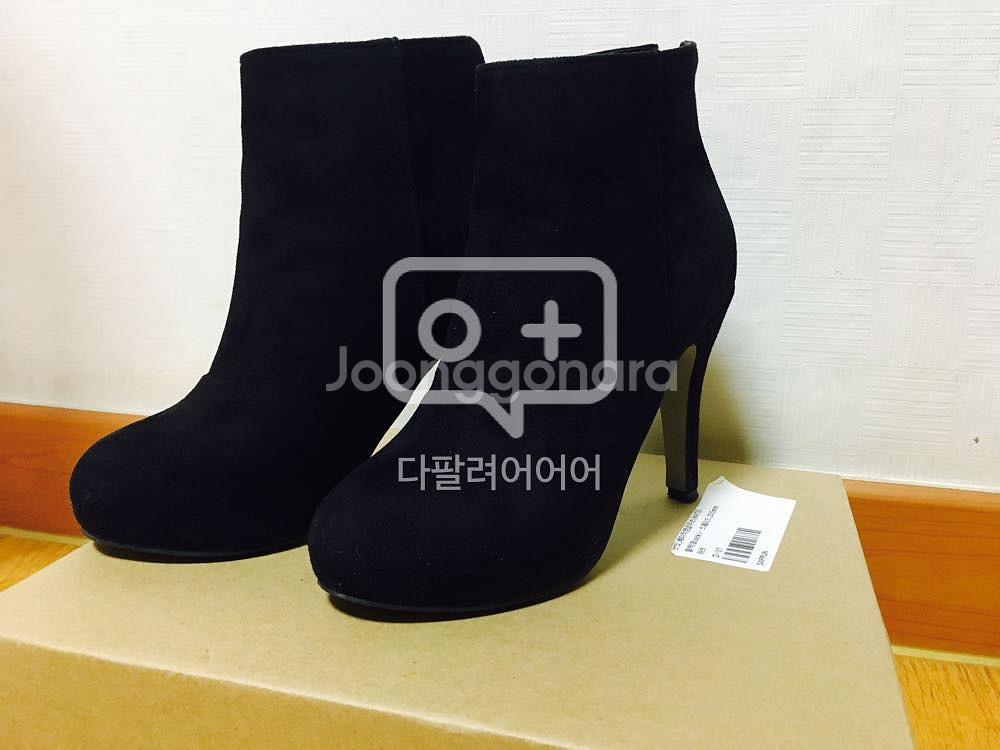 사뿐 스웨이드 앵클부츠 11cm 235--5