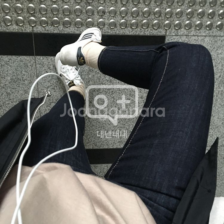 슬림핏 생지 일자바지--3