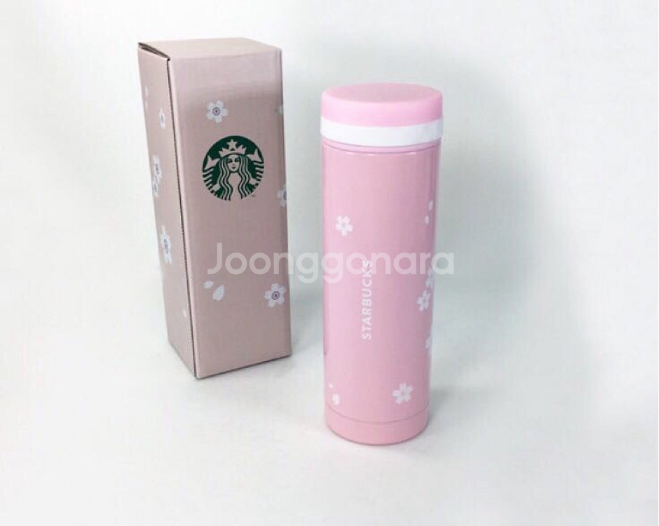 스타벅스 슬림 벚꽃 텀블러 화이트(입고)/핑크--3