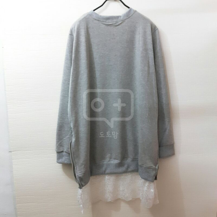 빅사이즈 귀요미 불독 레이스 롱티--1