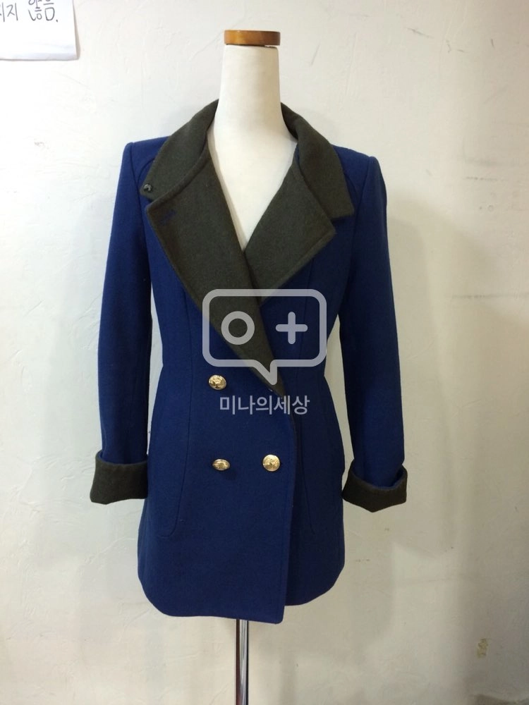 CC collect 씨씨콜렉트 블루 럭셔리 모직코 이미지
