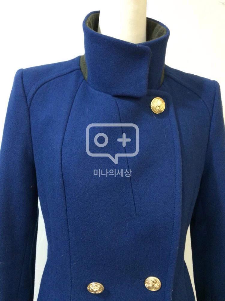 CC collect 씨씨콜렉트 블루 럭셔리 모직코 이미지