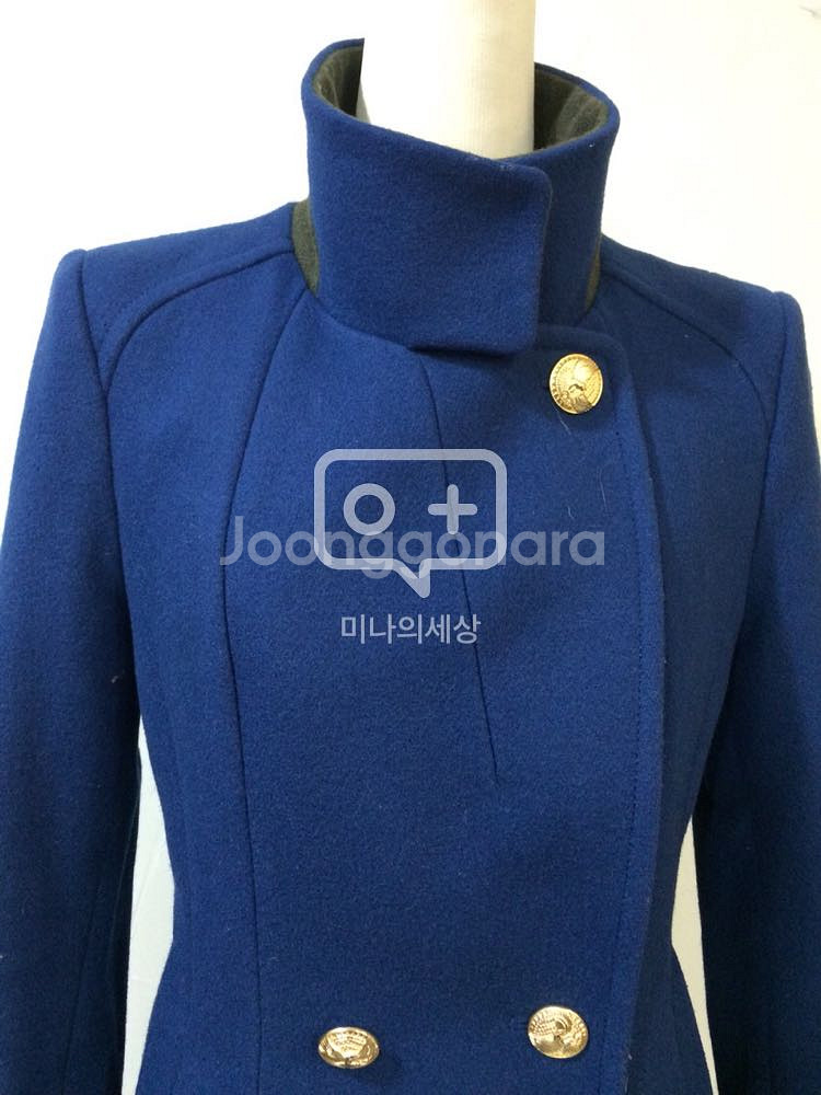 CC collect 씨씨콜렉트 블루 럭셔리 모직코--1