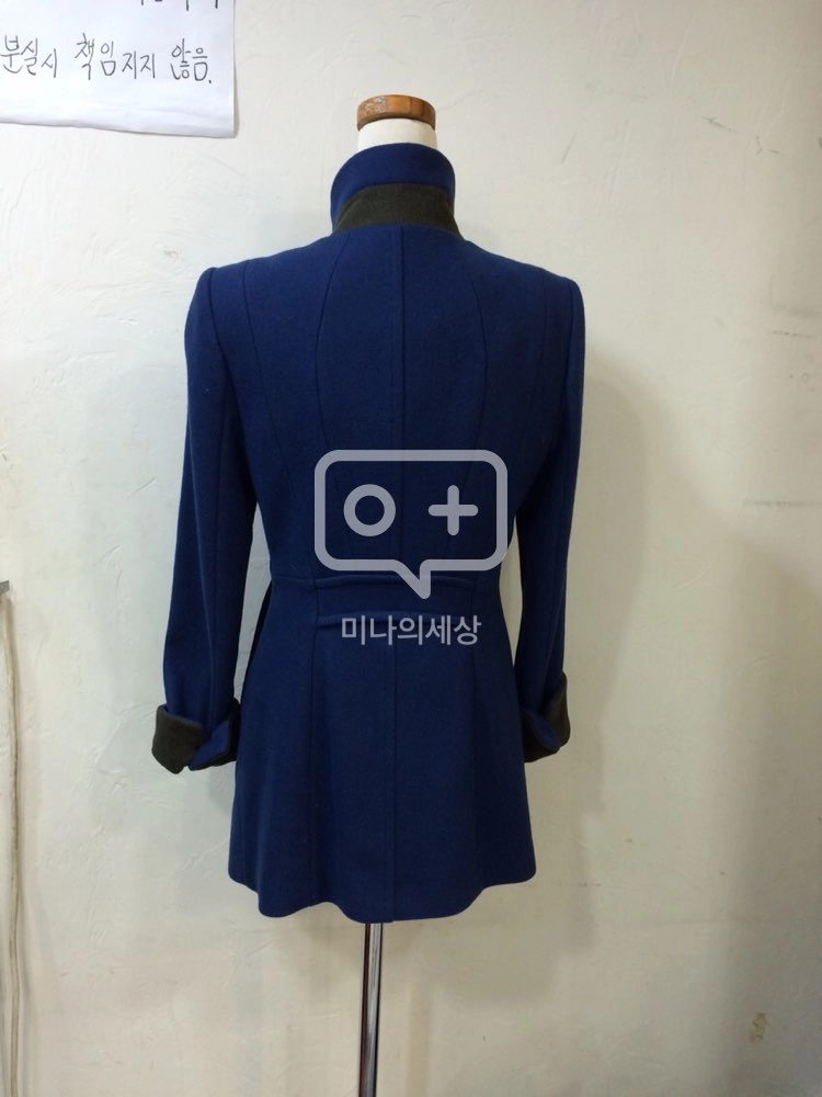CC collect 씨씨콜렉트 블루 럭셔리 모직코 이미지