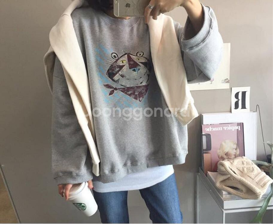 👍🏻인기[그레이/연보라] 고야드 맨투맨--0