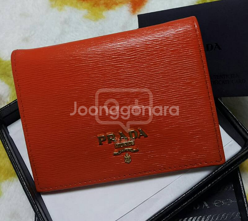 정품 프라다 미니단지갑--3