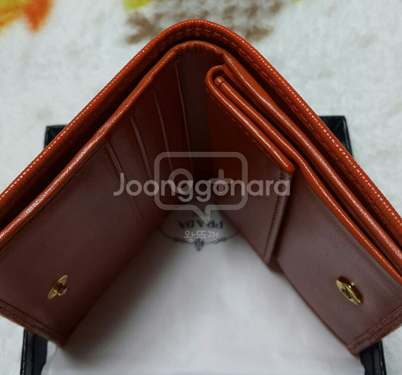 정품 프라다 미니단지갑--5