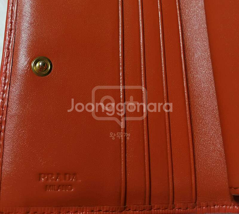 정품 프라다 미니단지갑--6