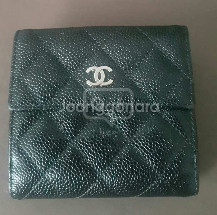 정품샤넬 캐비어 반지갑--0