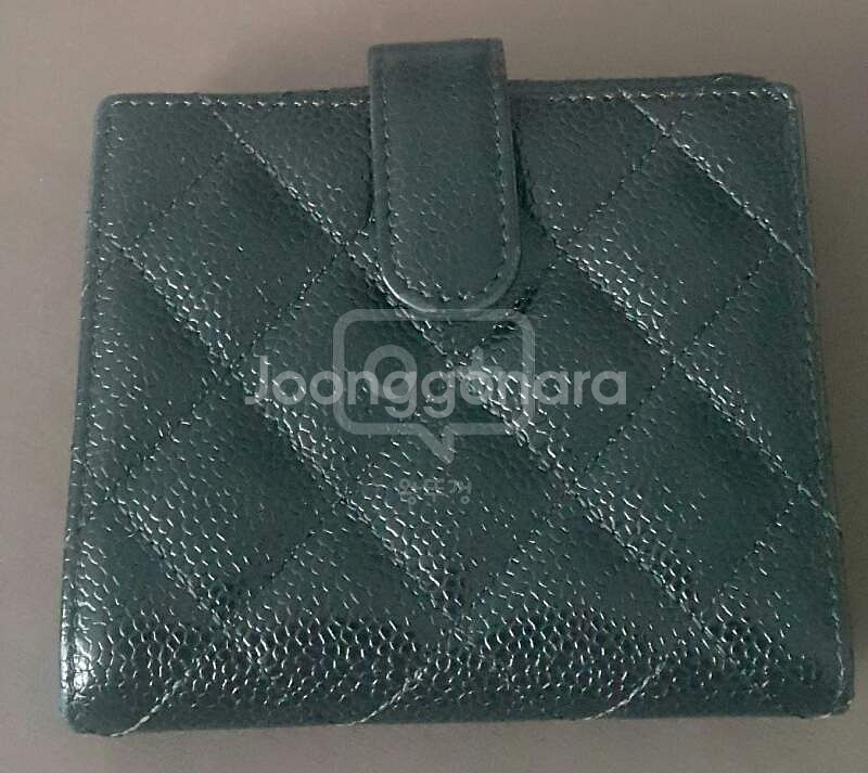 정품샤넬 캐비어 반지갑--1