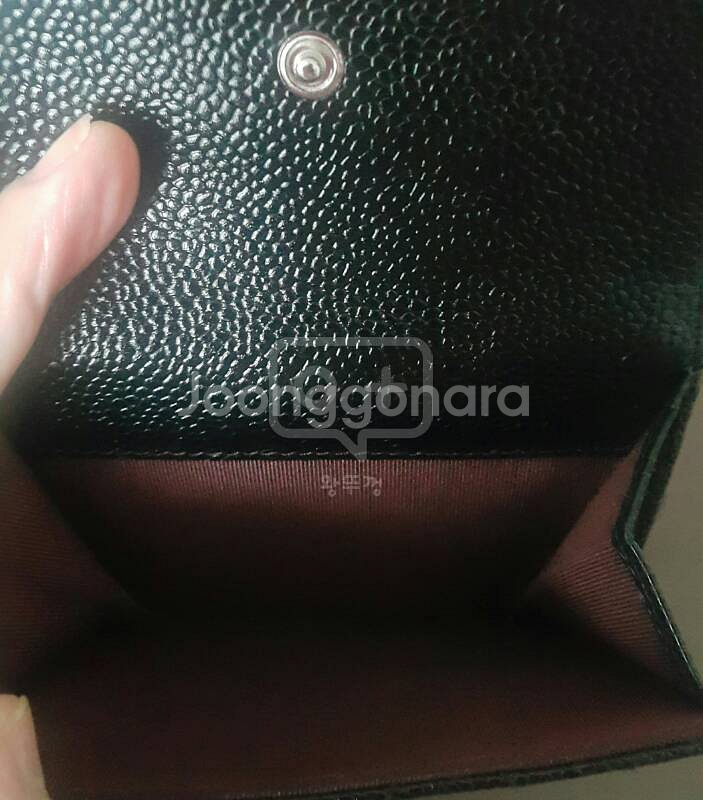 정품샤넬 캐비어 반지갑--2