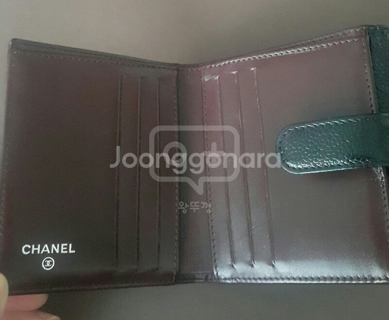 정품샤넬 캐비어 반지갑--3