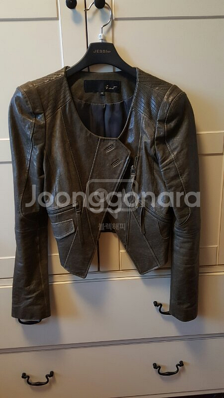 지컷 가죽 자켓--0
