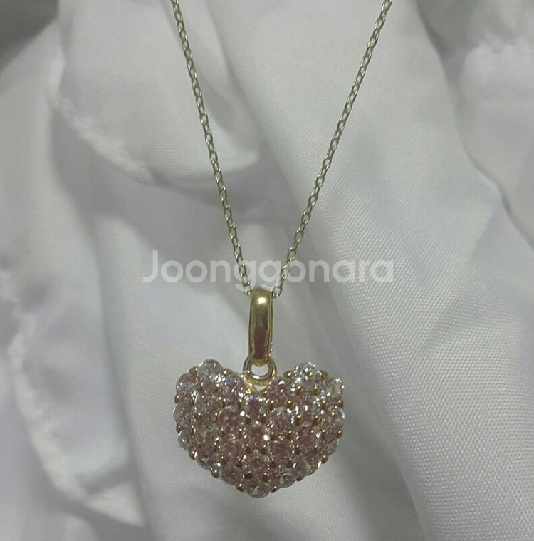 18k옐로우골드하트 반지9호,14k 옐로우하트펜던--5