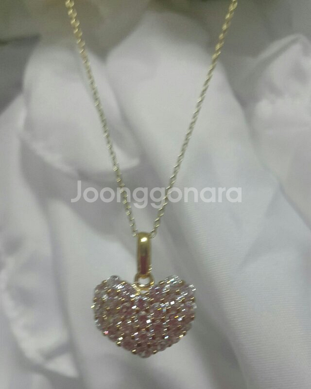18k옐로우골드하트 반지9호,14k 옐로우하트펜던--8