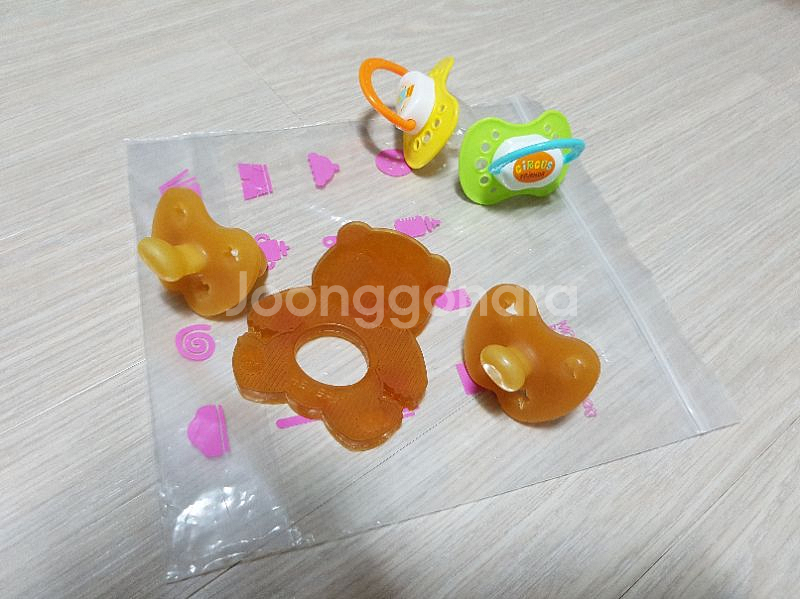 헤베아베이비 천연고무 3종(치발기 판다 1, 공갈--0