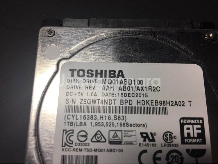 도시바 1TB 하드(2.5) 판매합니다--0