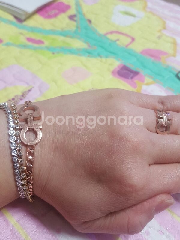 14k 핑크 페라가모 반지--5