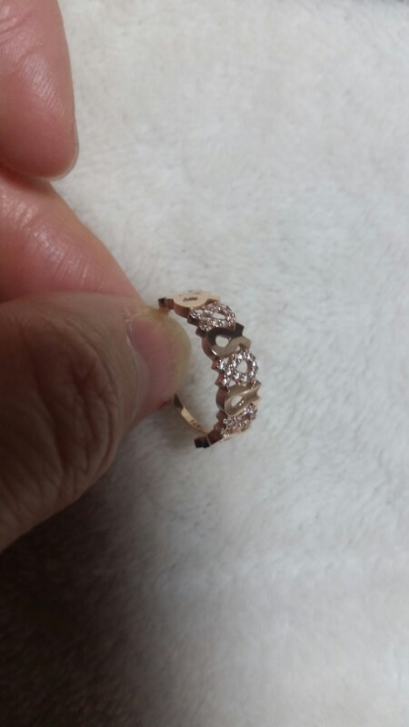 로이드 로즈핑크 14k 12호 반지 새상품--2