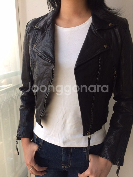 새제품)양가죽자켓 지누시 55--2