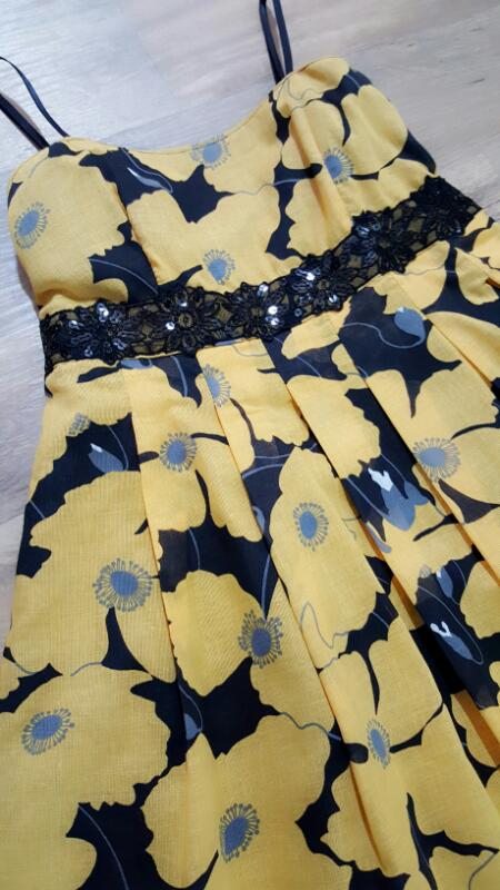 옐로우 플라워 원피스--3