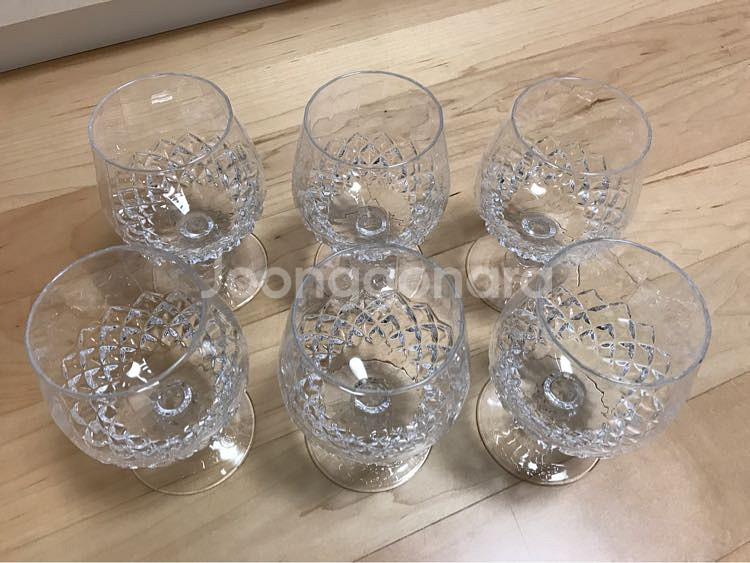 크리스탈 브랜디잔 6p 묶음판매--1