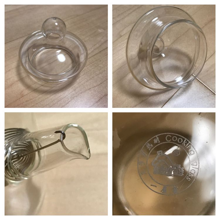 일본 투명유리 티포트 세트--2