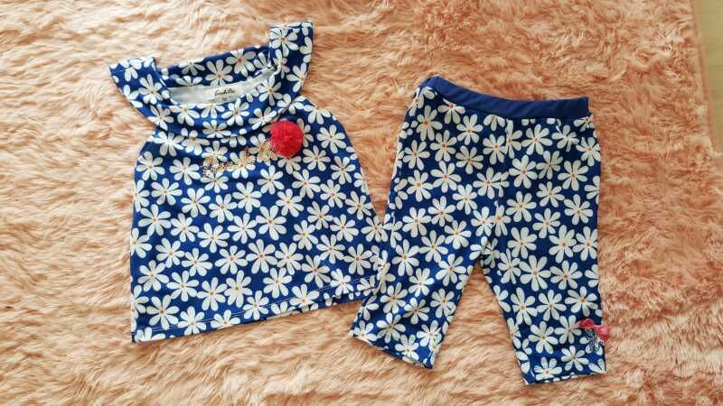 프렌치캣  꽃나염 블라우스&팬츠--5