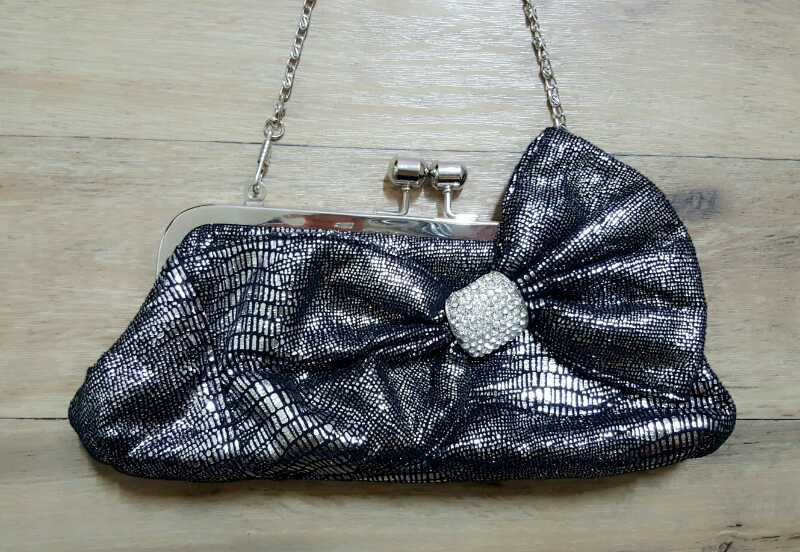 리본 큐빅 미니백 이미지