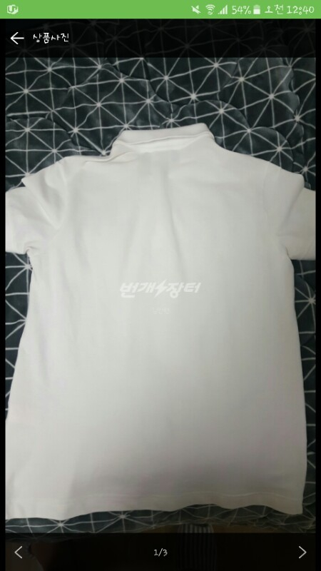 [4] 라코스테 올흰 흰색 화이트 카라티 이미지