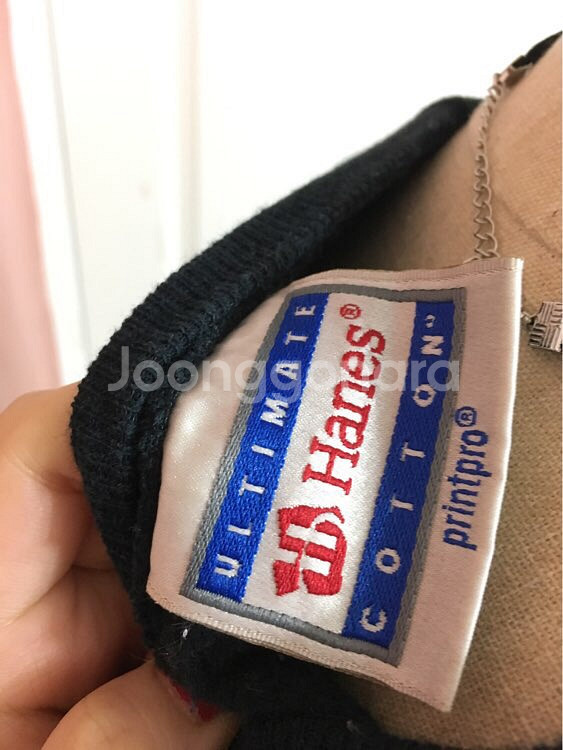 Hanes 블랙 맨투맨--5