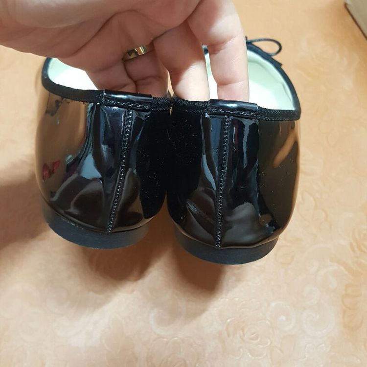 에나멜 리본플랫 블랙 225 이미지