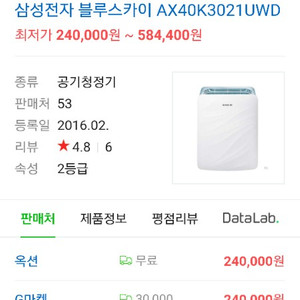 삼성전자 블루스카이 AX40K3021UWD
ㅡ새상