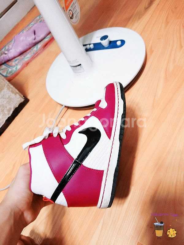 나이키 여성 덩크 스카이 하이 245 흰핑--2