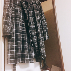 논네이티브 16FW 체크코트블랙 60만원!(새상품